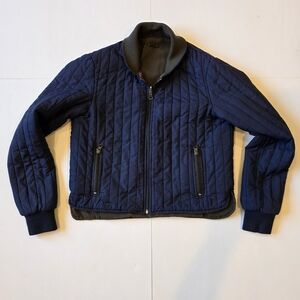 Without Walls by Urban Outfitters Women's Navy Quilted Bomber Style Jacket